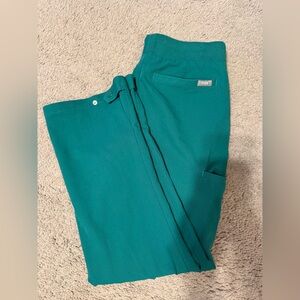 Figs Teal Straight Leg Pants